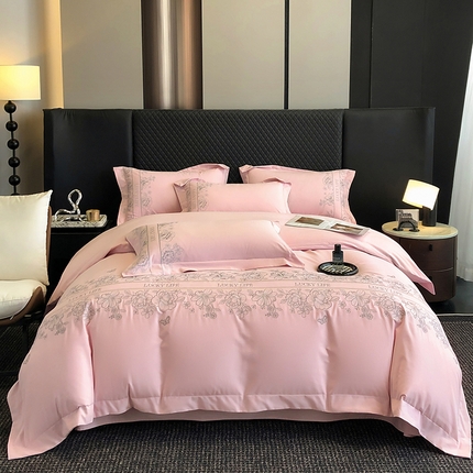家居1号家纺 2024新款加厚磨毛四件套-蝶恋花系列 蝶恋花-玫瑰粉