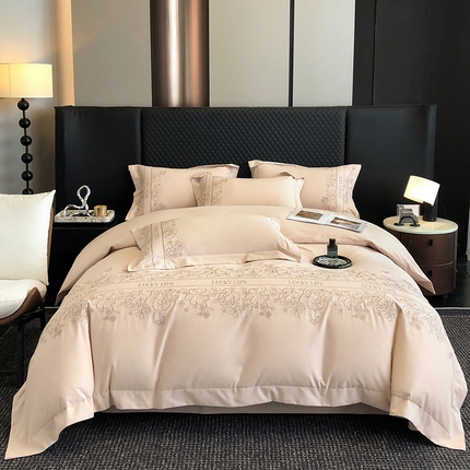 家居1号家纺 2024新款加厚磨毛四件套-蝶恋花系列 蝶恋花-香槟金