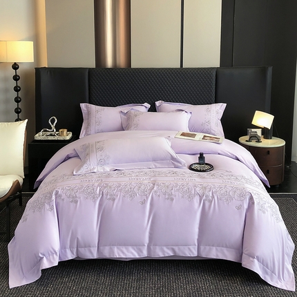 家居1号家纺 2024新款加厚磨毛四件套-蝶恋花系列 蝶恋花-糖果紫