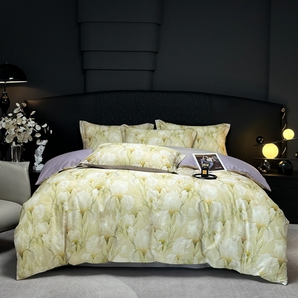 91家纺网 家纺一手货源 找家纺 （总）仟网汇 2024新款莱赛尔纤维陶瓷磨毛四件套