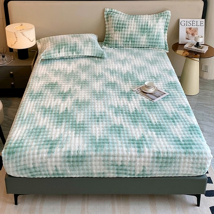 91家纺网 家纺一手货源 找家纺 （总）雨彤家纺 2024新款泡泡牛奶绒床笠