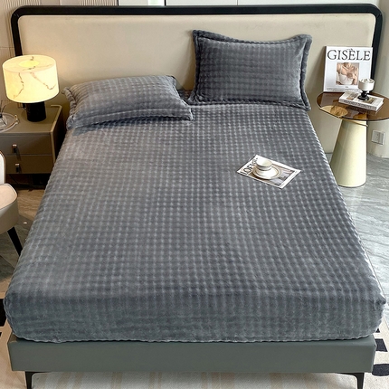 91家纺网 家纺一手货源 找家纺 （总）雨彤家纺 2024新款泡泡牛奶绒床笠