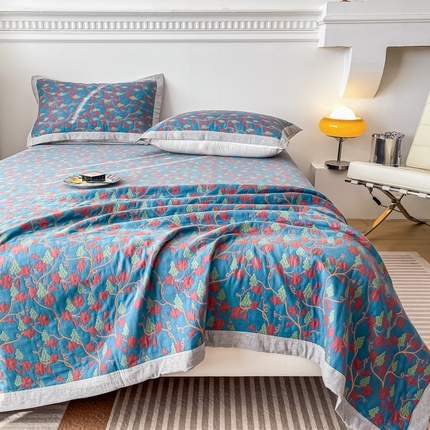 91家纺网 家纺一手货源 找家纺 （总）佰丝居 2024新款全棉A类三层纱布盖毯