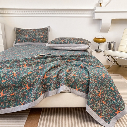 91家纺网 家纺一手货源 找家纺 （总）佰丝居 2024新款全棉A类三层纱布盖毯