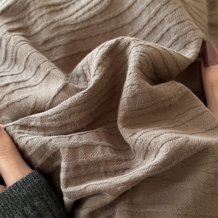 91家纺网 家纺一手货源 找家纺 梦享生活家居 2024新款全棉提花树皮纹系列四件套 提花树皮纹-巧克力