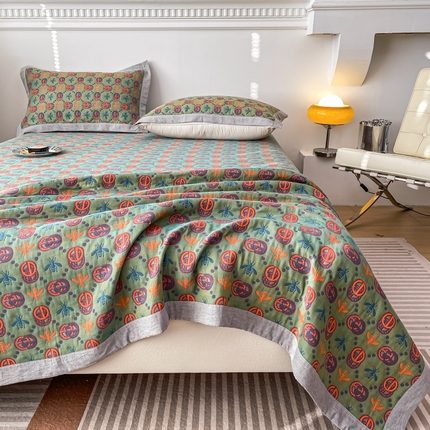 91家纺网 家纺一手货源 找家纺 （总）佰丝居 2024新款全棉A类三层纱布盖毯