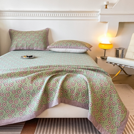 91家纺网 家纺一手货源 找家纺 （总）佰丝居 2024新款全棉A类三层纱布盖毯