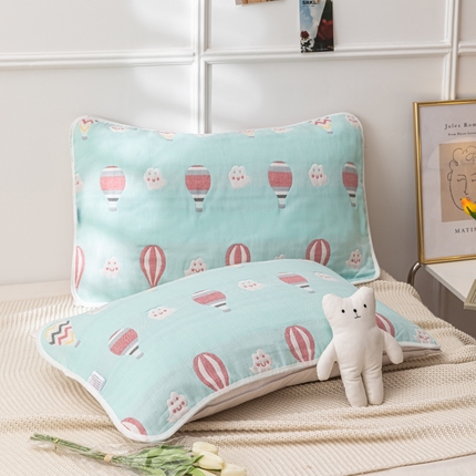 91家纺网 家纺一手货源 找家纺 （总）佰丝居 2023新款A类全棉六层纱布枕巾四季用纯棉加大枕头巾家用枕芯盖巾（风格二）