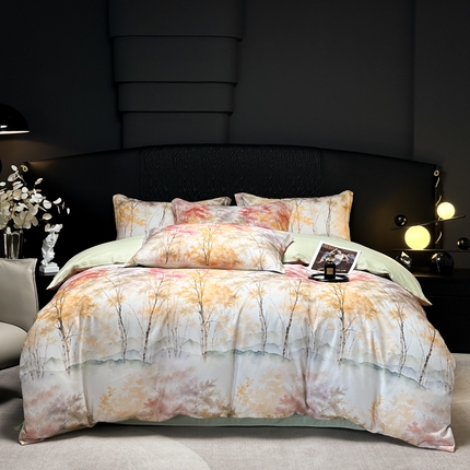 91家纺网 家纺一手货源 找家纺 （总）仟网汇 2024新款莱赛尔纤维陶瓷磨毛四件套