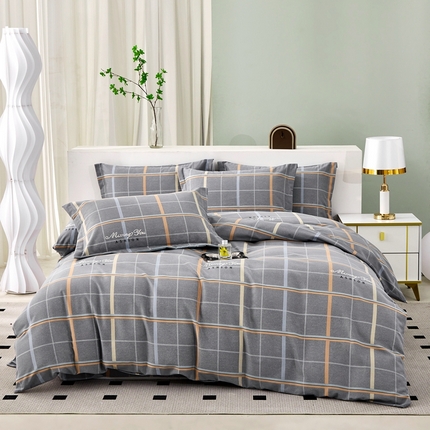 91家纺网 家纺一手货源 找家纺 卓越家纺 2024新款生态磨毛四件套 碧云间