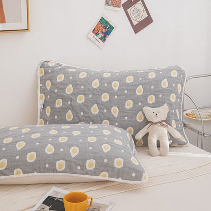 91家纺网 家纺一手货源 找家纺 （总）佰丝居 2023新款A类全棉六层纱布枕巾四季用纯棉加大枕头巾家用枕芯盖巾（风格二）