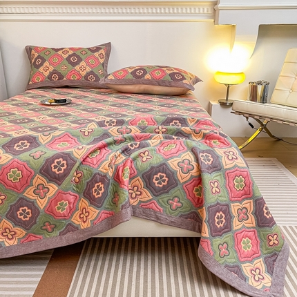 91家纺网 家纺一手货源 找家纺 （总）佰丝居 2024新款全棉A类三层纱布盖毯