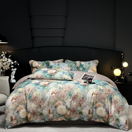 91家纺网 家纺一手货源 找家纺 （总）仟网汇 2024新款莱赛尔纤维陶瓷磨毛四件套