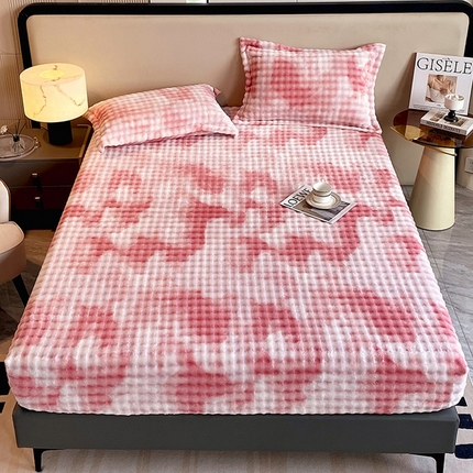 91家纺网 家纺一手货源 找家纺 （总）雨彤家纺 2024新款泡泡牛奶绒床笠