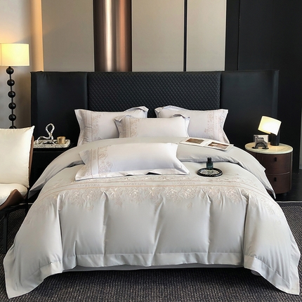 家居1号家纺 2024新款加厚磨毛四件套-蝶恋花系列 蝶恋花-淡雅灰