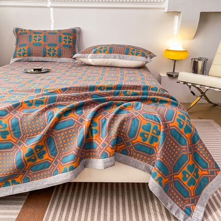 91家纺网 家纺一手货源 找家纺 （总）佰丝居 2024新款全棉A类三层纱布盖毯