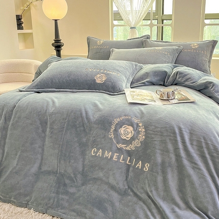 91家纺网 家纺一手货源 找家纺 （总）眠优居 商2024牛奶绒四件套秋冬季加厚珊瑚绒高级感刺绣直播爆款