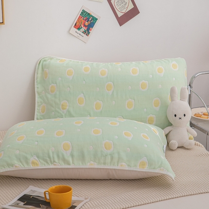 91家纺网 家纺一手货源 找家纺 （总）佰丝居 2023新款A类全棉六层纱布枕巾四季用纯棉加大枕头巾家用枕芯盖巾（风格二）