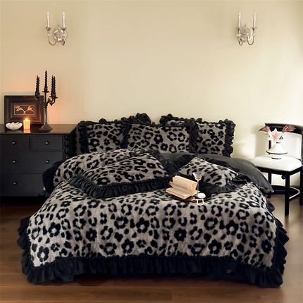 91家纺网 家纺一手货源 找家纺 （总）婳庭家居 2024新款兔兔绒牛奶绒四件套-野趣