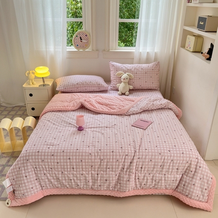 星期八 2024新款复古碎花全棉豆豆被 小樱桃