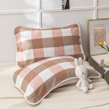 91家纺网 家纺一手货源 找家纺 （总）佰丝居 2023新款A类全棉六层纱布枕巾四季用纯棉加大枕头巾家用枕芯盖巾（风格二）