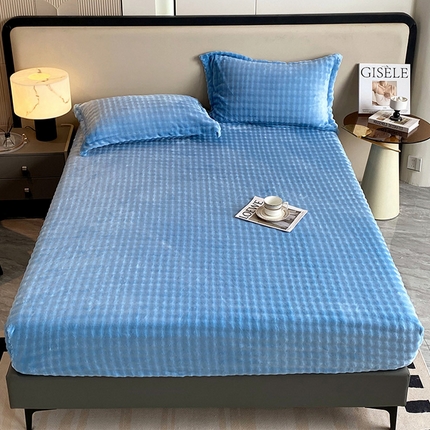 91家纺网 家纺一手货源 找家纺 （总）雨彤家纺 2024新款泡泡牛奶绒床笠