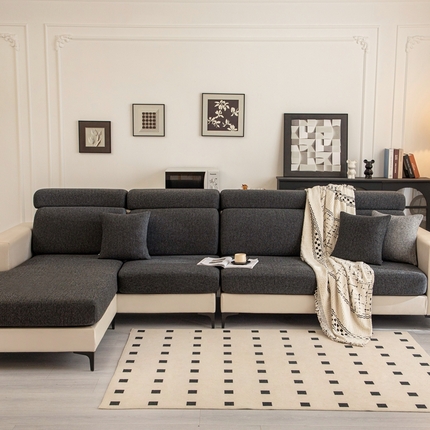 沐沐家纺 2026新款星程沙发笠 黑色