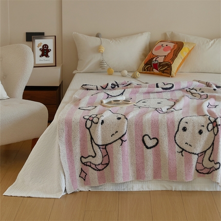 91家纺网 家纺一手货源 找家纺 （总）暖绵绵家纺 2025新款半边绒毛毯-斯内克（最低零售价：161元）