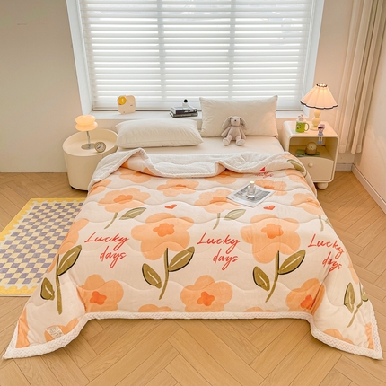 91家纺网 家纺一手货源 找家纺 （总）雅萱家纺 2024新款AB版牛奶贝贝绒多功能三层毯