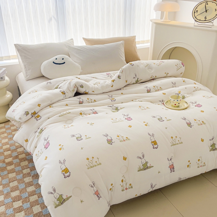 91家纺网 家纺一手货源 找家纺 （总）眠优居 2024新品A类针织棉大豆纤维夏被被芯空调被春秋冬被四季被