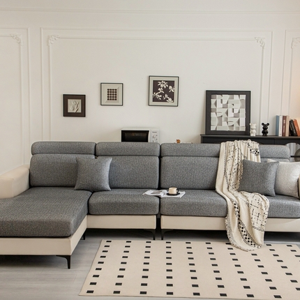 沐沐家纺 2026新款星程沙发笠 中灰