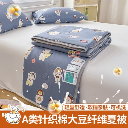 91家纺网 家纺一手货源 找家纺 （总）一条棉被 2024新款A类针织棉卡通大豆被纤维夏被