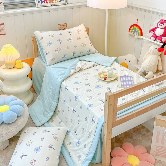 91家纺网 家纺一手货源 找家纺 （总）一条棉被 2024新款全棉有氧双层纱儿童抗菌棉花夏被子被芯