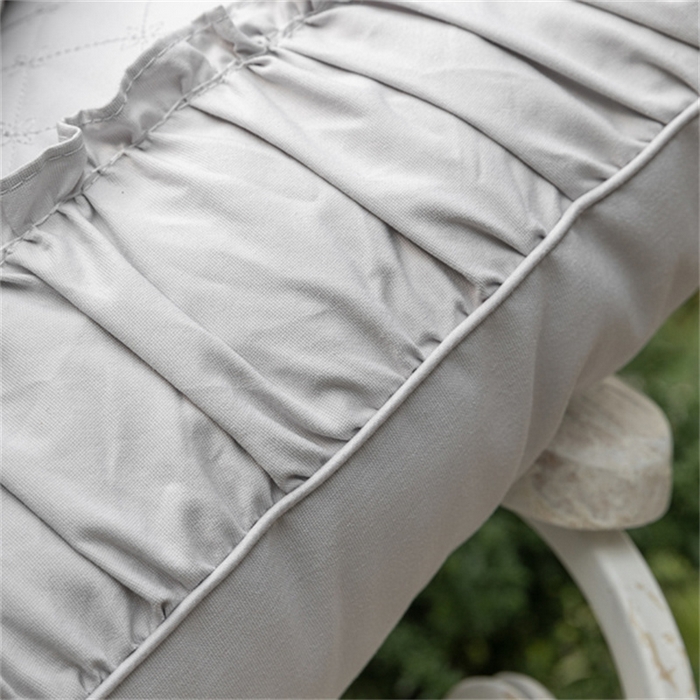 91家纺网 家纺一手货源 找家纺 芯奇想 2024新款法式花边绗绣枕枕头枕芯 灰色低枕48*74cm