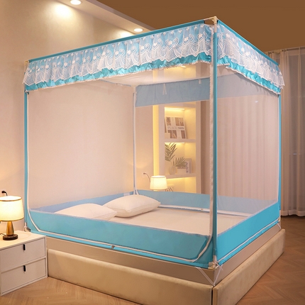 91家纺网 家纺一手货源 找家纺 （总）好梦缘家纺 2023新款花边全底坐床蚊帐-凤舞系列