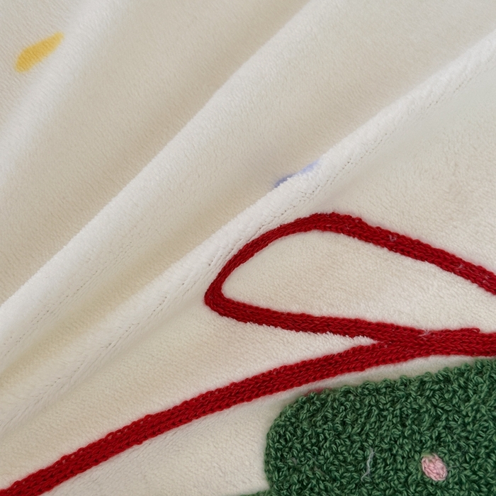 91家纺网 家纺一手货源 找家纺 时年家纺 2024新款牛奶绒毛巾绣系列四件套（充值会员优惠5元） 圣诞树