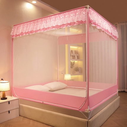 91家纺网 家纺一手货源 找家纺 （总）好梦缘家纺 2023新款花边全底坐床蚊帐-凤舞系列