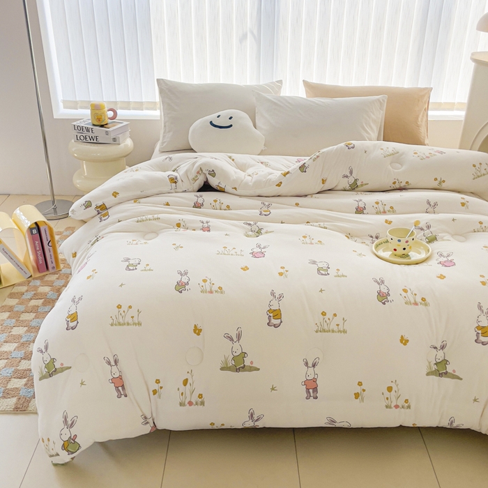 91家纺网 家纺一手货源 找家纺 （总）眠优居 2024新品A类针织棉大豆纤维夏被被芯空调被春秋冬被四季被