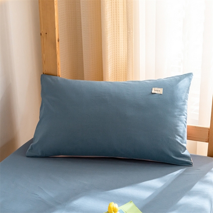 91家纺网 家纺一手货源 找家纺 （总）蓝巢家纺 2023新款全棉色织水洗棉学生季单品套件系列二 -单枕套