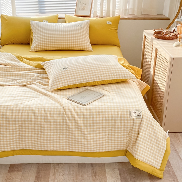 91家纺网 家纺一手货源 找家纺 （总）一条棉被 2024新款新疆棉花被棉花夏被无印款全棉水洗棉夏凉被空调被纯棉花薄被薄款春秋被单人可机洗-格子款