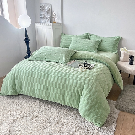 91家纺网 家纺一手货源 找家纺 （总）眠优居 2024皮草绒四件套牛奶绒宝宝绒泡泡绒绣花套件