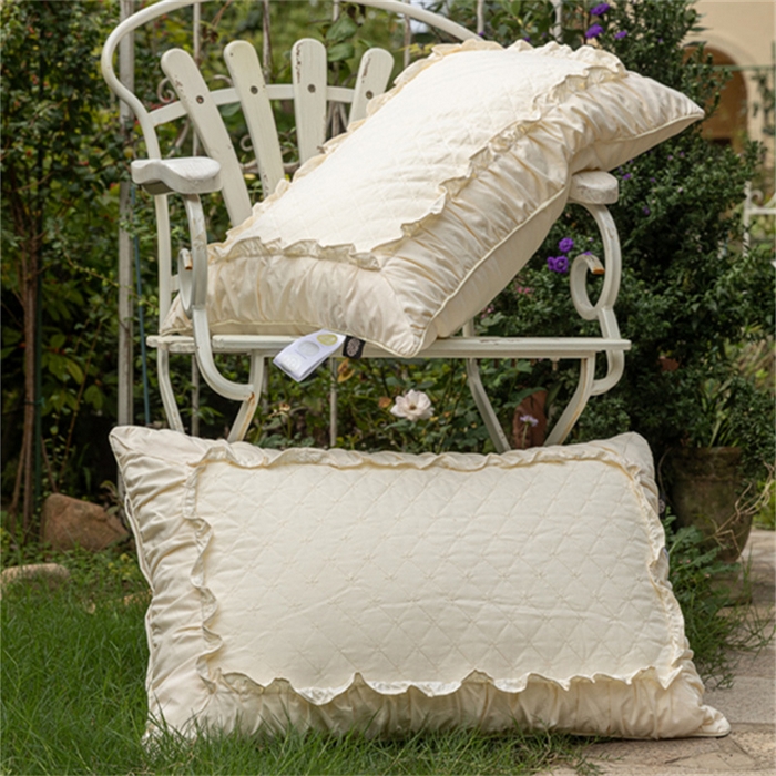 91家纺网 家纺一手货源 找家纺 （总）芯奇想 2024新款法式花边绗绣枕枕头枕芯