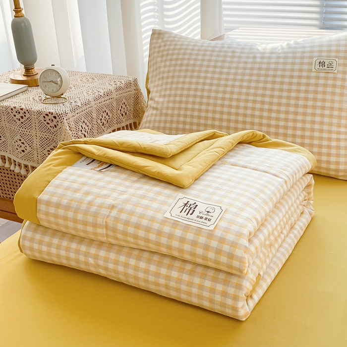 91家纺网 家纺一手货源 找家纺 （总）一条棉被 2024新款新疆棉花被棉花夏被无印款全棉水洗棉夏凉被空调被纯棉花薄被薄款春秋被单人可机洗-格子款