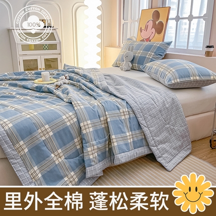 91家纺网 家纺一手货源 找家纺 （总）一条棉被 2024新款12868全棉小清新印花棉花夏被夏凉被被子被芯