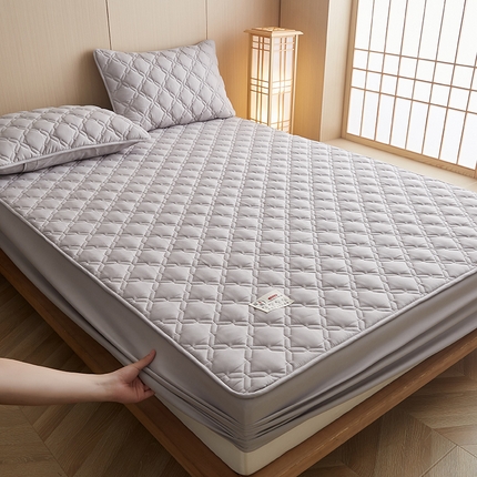 91家纺网 家纺一手货源 找家纺 （总）爱喔家纺 2024新款A类原棉大豆纤维夹棉床笠