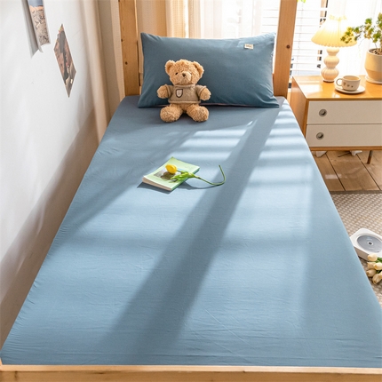 91家纺网 家纺一手货源 找家纺 （总）蓝巢家纺 2023新款全棉色织水洗棉学生季单品套件系列二 -单床笠