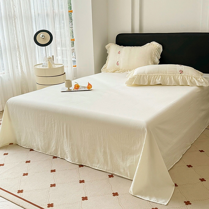 91家纺网 家纺一手货源 找家纺 （总）眠优居 2024法式高克重磨毛水洗棉单床单床笠