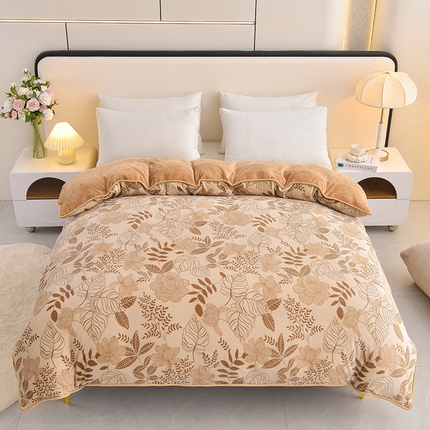 91家纺网 家纺一手货源 找家纺 （总）佳一 2025新款高克重印花牛奶绒单被套直播爆款电商爆款