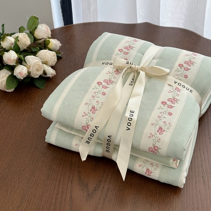 91家纺网 家纺一手货源 找家纺 （总）黛馨 2025新款A类小清新双层纱四件套