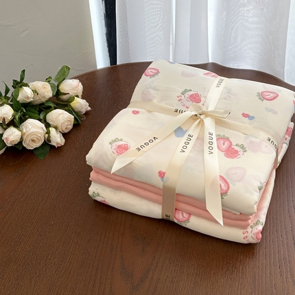 （总）黛馨 2025新款A类小清新双层纱四件套